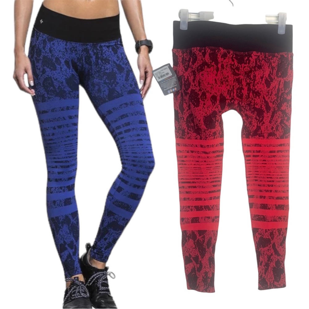 NUX Along The Lines Leggings Pink Ruby‎ NWT sz LG